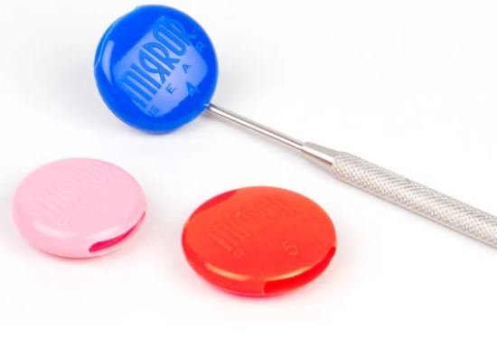 PLASDENT MIRROR COVERS FOR #4 (12PCS/BAG), BLUE.