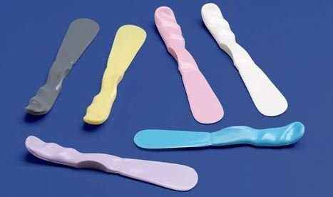 Plasdent Ergonomic Long Spatula - NEON TANGERINE