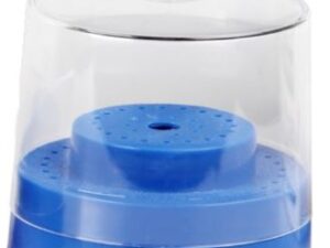 Plasdent Round 2 Tier Bur Block, Blue, Tall Lid