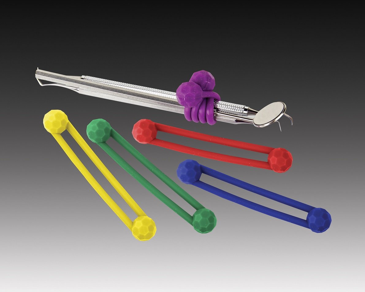 Plasdent Silicone Instrument Ties, Autoclavable up to 275⁰F (6 pcs/bag) - WHITE