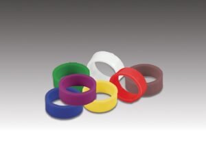 Plasdent HANDPIECE COLOR CODE BANDS, Silicone - WHITE (24pcs/box, Single color)