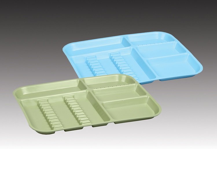 Plasdent DIVIDED TRAY SIZE A (Chayes) - Dimension: 13¾" x 10⅝" x ⅞" - WHITE