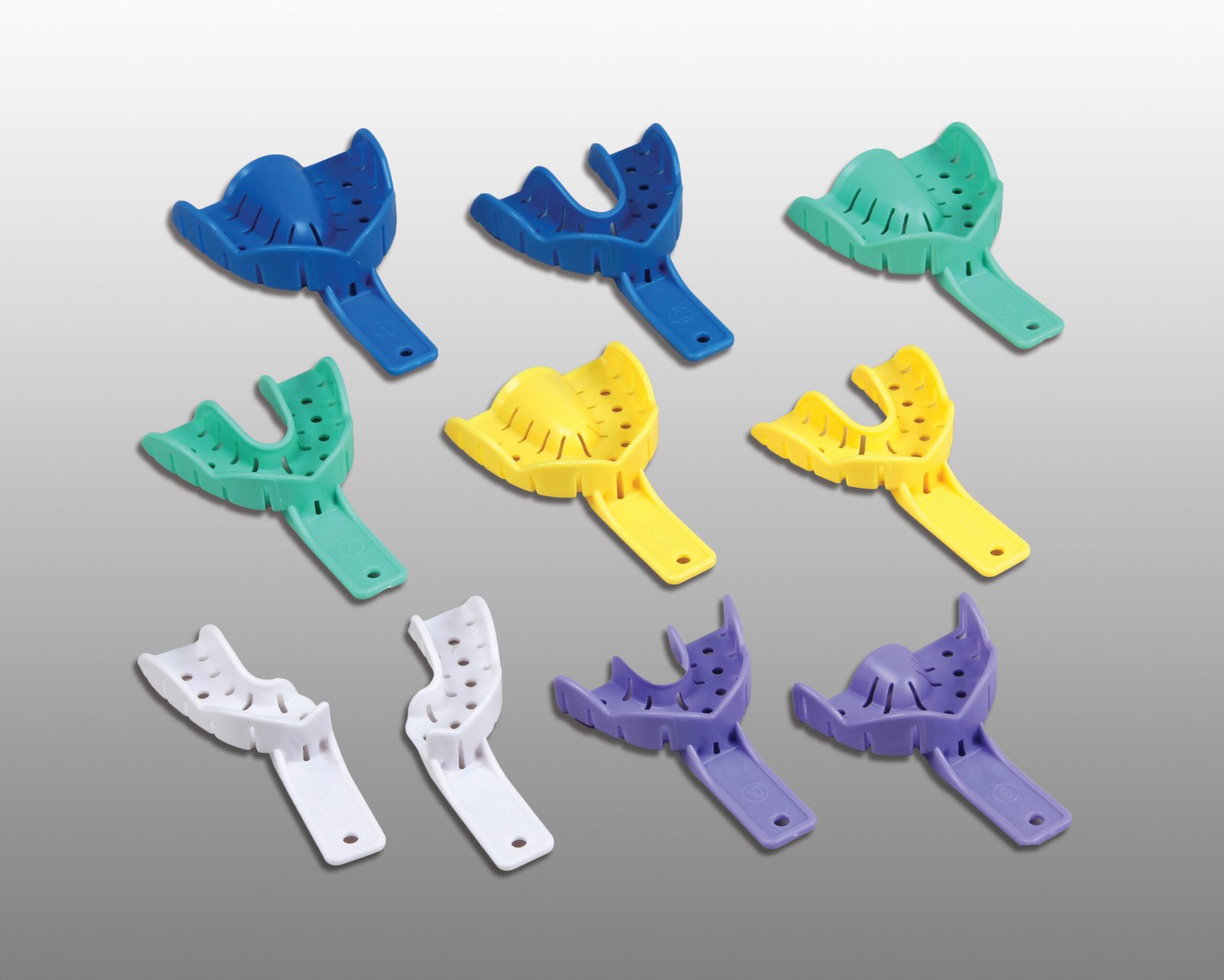 Plasdent Excellent Euro Impression Trays Autoclavable to 275 #1 LARGE - UPPER , BLUE (12pcs/box)