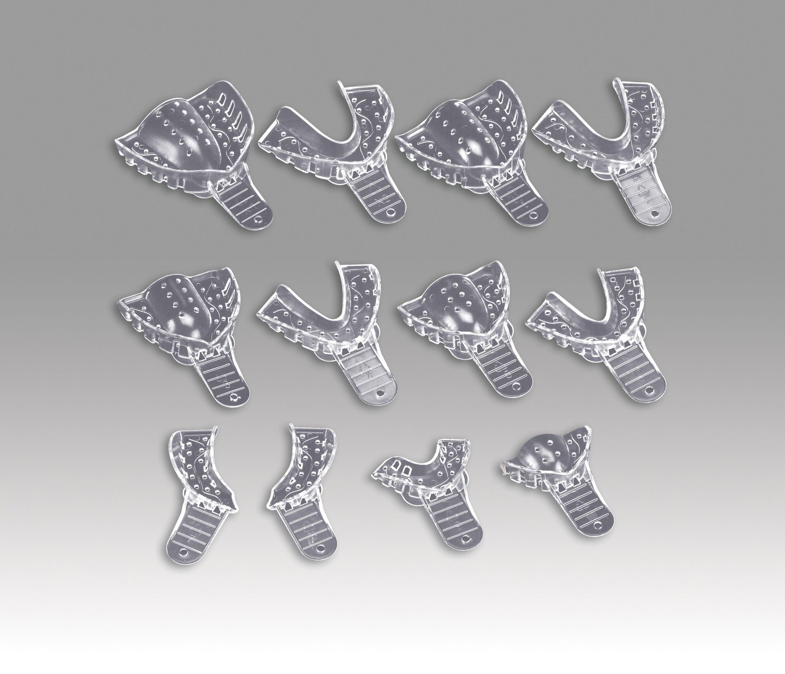 Plasdent Excellent Disposable Impression Trays #X1 X - LARGE UPPER , Clear (12pcs/bag)