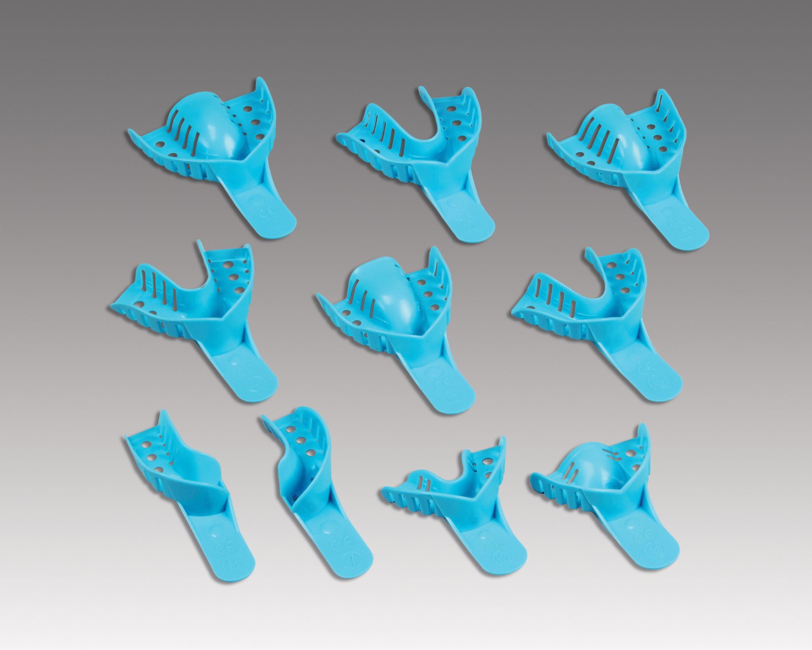 Plasdent Eurotray Euro Disposable Impression Trays #1 LARGE - UPPER , LIGHT BLUE (12pcs/box)