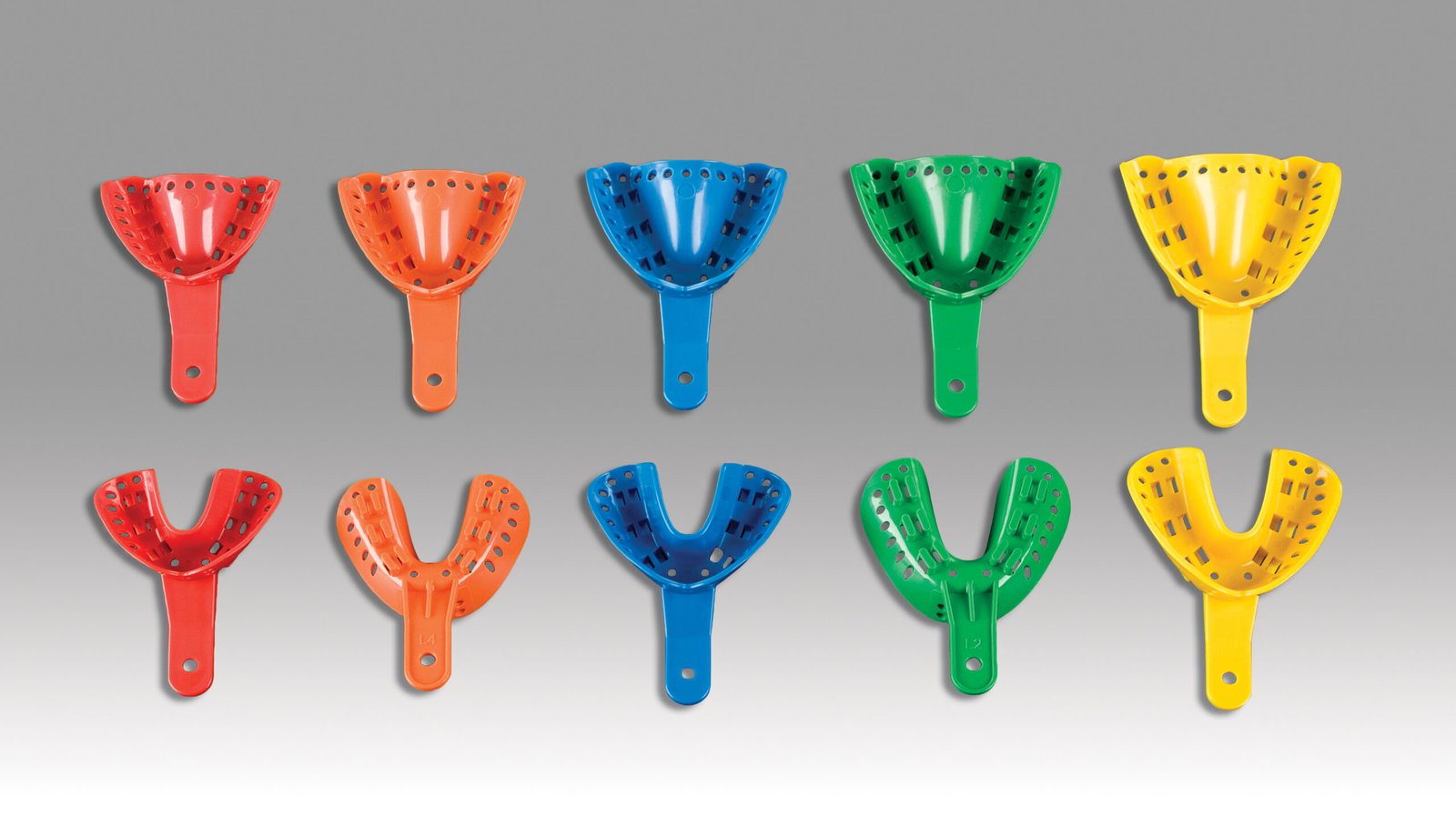 Plasdent Excellent - Lock Ortho Impression Trays #1 LARGE - UPPER / YELLOW (50pcs/bag)