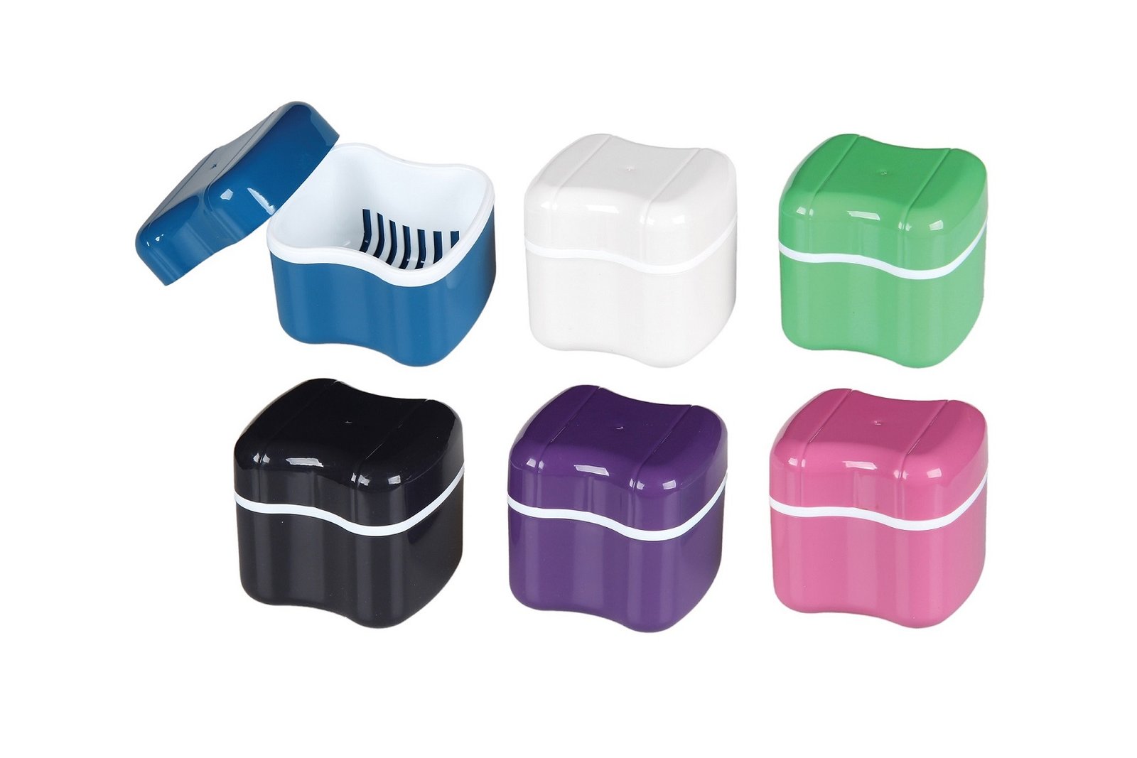 Plasdent Euro Denture Care Bath  3.25”L x 2.875”W x 3.125”H (12pcs/bag) - WHITE