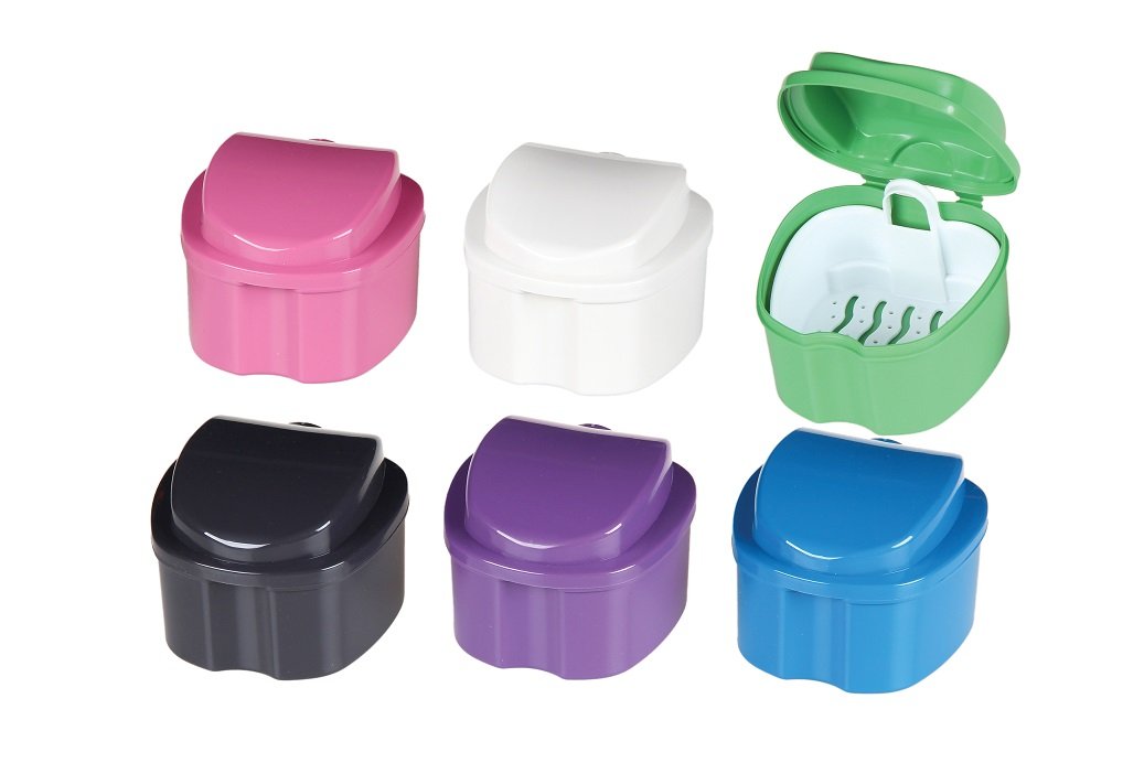 Plasdent Euro Premium Denture Bath 3.375”L x 3.375”W x 2.625”H (12pcs/bag) - WHITE