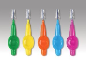 Plasdent ORTHO BRUSHES  3mm-7mm Tapered, Assorted Neon Colors (100pcs/bag)