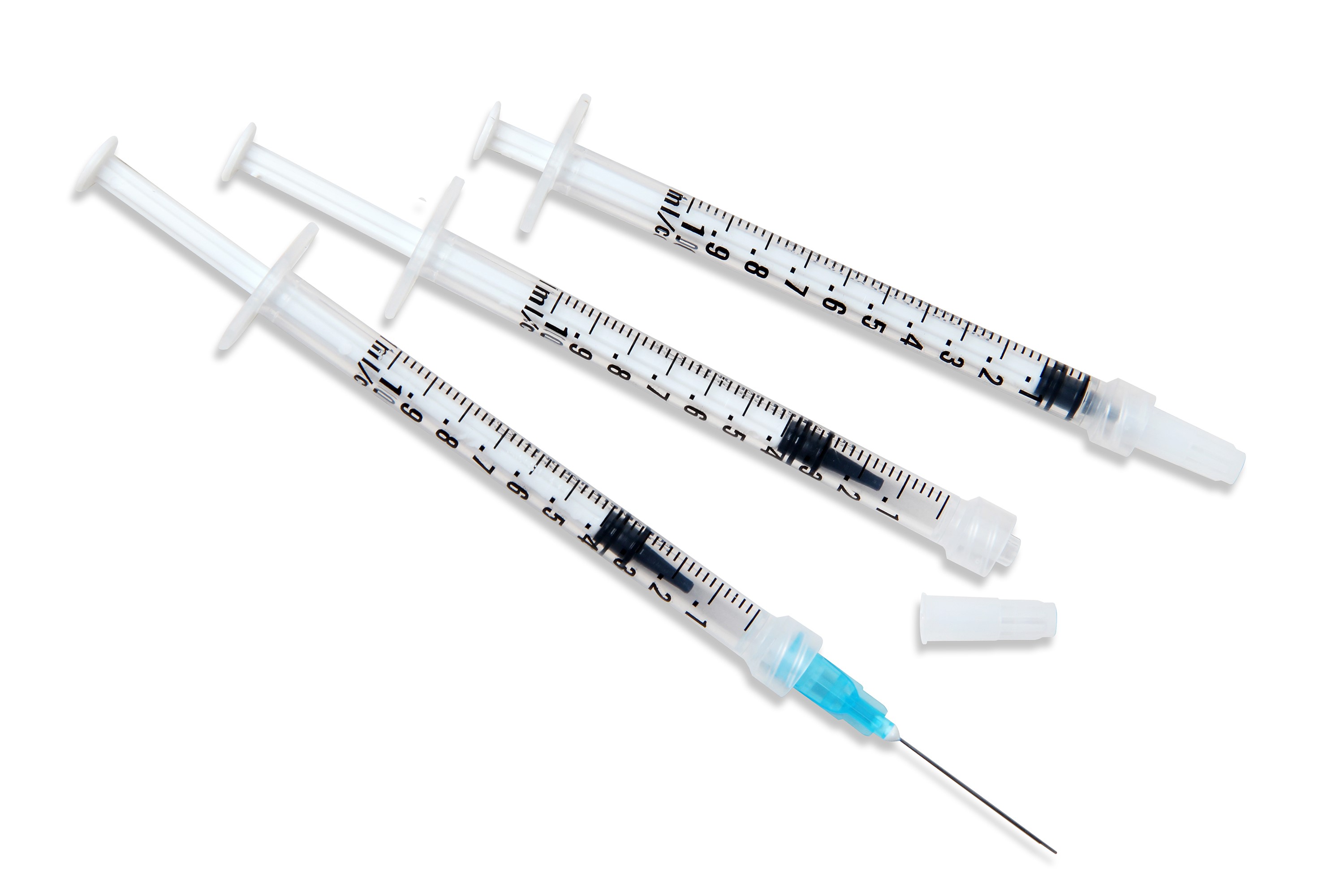Plasdent 1cc Luer Lock Syringes, Calibrated, Plastic, (100pcs/box)