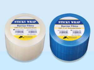 Plasdent® Eco-Pack Sticky Wraps, 4”W x 6”L, Clear, Roll of 1200