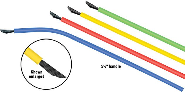 Plasdent bendable brushes 5-1/2" handle assorted colors 144/box