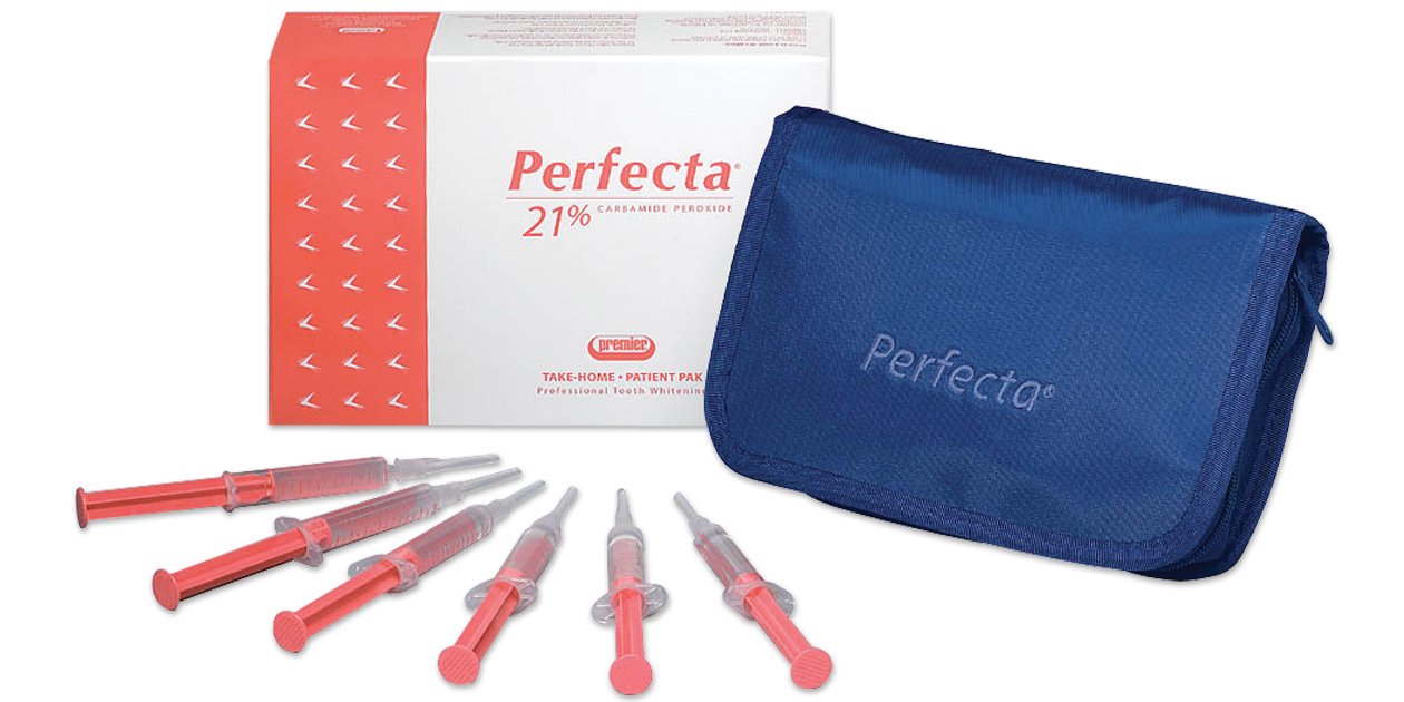Premier Perfecta 16% Carbamide Peroxide, Mint Flavored - Pack of 4 Syringes of 3cc