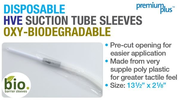 Premium Plus Disposable HVE Suction Tube Sleeves (500 pcs)