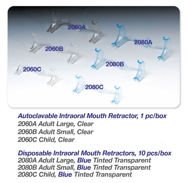Premium Plus Intraoral Mouth Retractors - Autoclavable, Adult Large (1 pc)