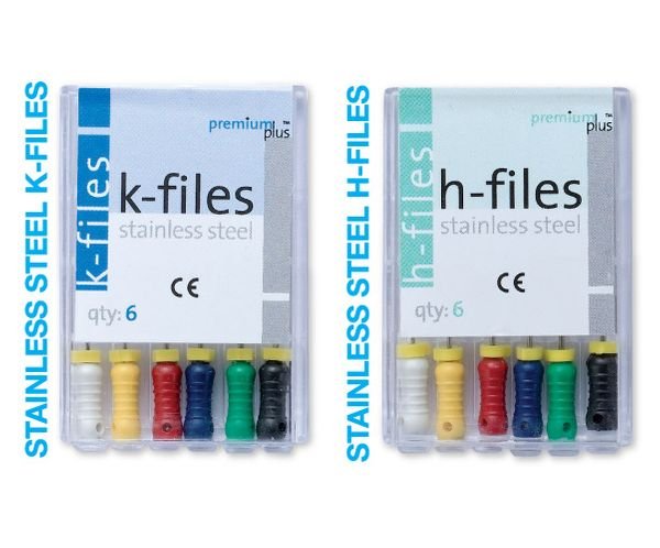 Premium Plus Stainless-steel K-Files (6 pcs), Size #06, 21mm