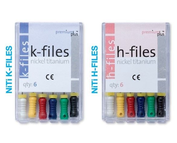 Premium Plus Nickel-Titanium H-Files (6 pcs), Size #08, 21mm