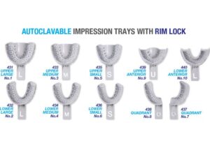  Premium Plus Autoclavable Impression Trays with Rim Lock - Intro Pack