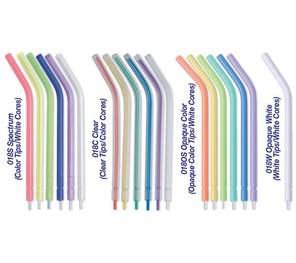 Premium Plus Disposable Air-Water Syringe Tips (250 pcs) - Color Tips/White Core