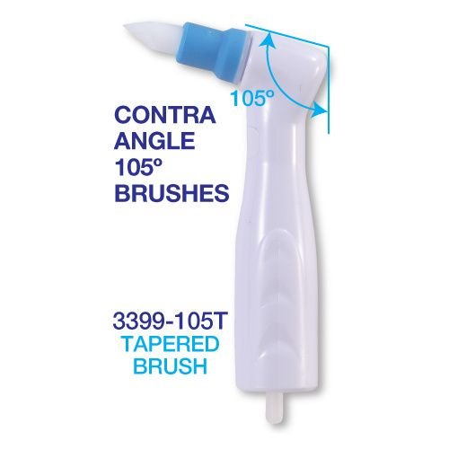 Premium Plus Disposable Prophy Angle Brushes Latex-Free (100 pcs) - Tapered, 105°