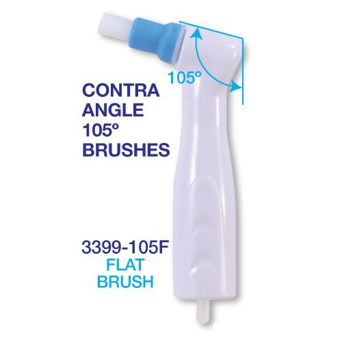 Premium Plus Disposable Prophy Angle Brushes Latex-Free (100 pcs) - Flat, 105°