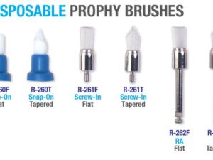  Premium Plus Disposable Prophy Brushes (100 pcs) - Snap-On, Flat