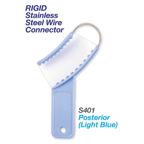 Premium Plus Color Coded Disposable 3-in-1 Triple Trays w/ Stainless-steel Wire Connector (36 pcs) - Posterior (Light Blue)