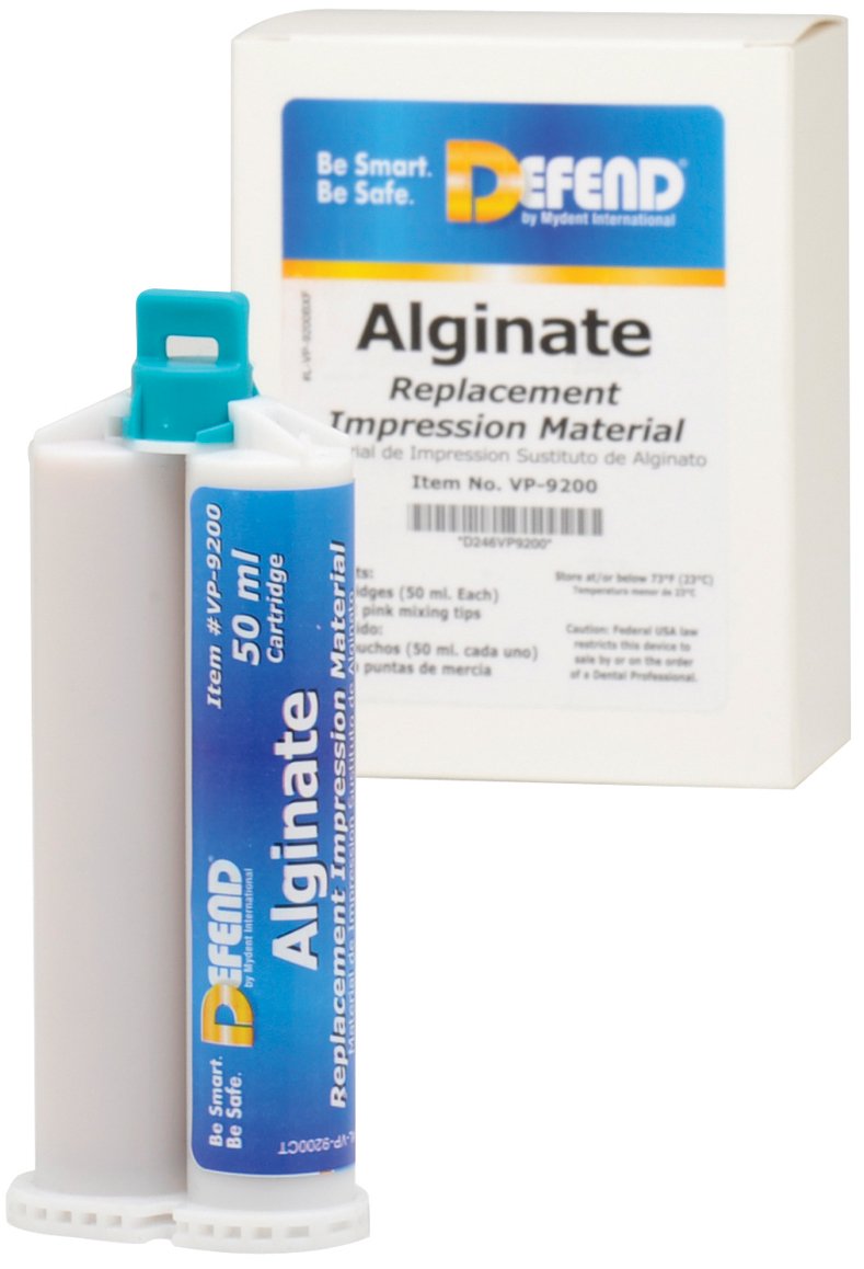 DEFEND Alginate Substitute 6 Cartrige/Box  w/ 12 pink mixing tips.