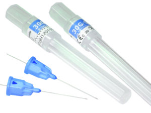 DEFEND 27GA Long Yellow Plastic Hub/Self-Threading Dental Needles 100/box