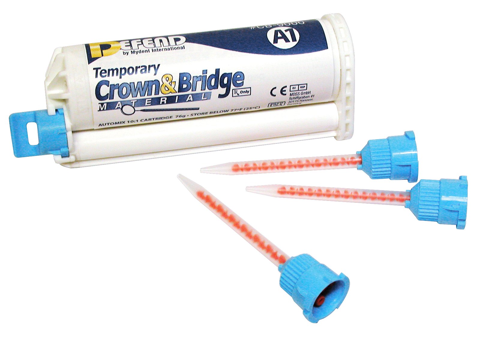 DEFEND Temporary Crown & Bridge Material 76gm 10:1 Cartridge A1
