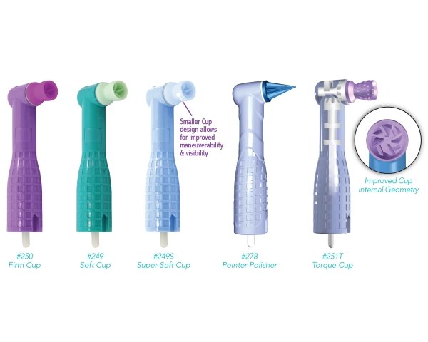 PacDent ProAngle® Plus Disposable Prophy Angle - Super-soft blue cup, standard package, 144/box