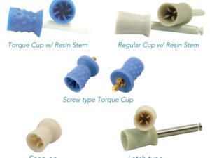 PacDent Disposable Prophy Cups- Latch type Soft Gray cup with resin stem, 144/box