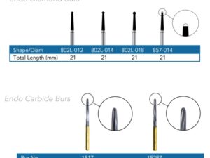 PacDent Endo Burs- Diamond 3/pk 857-014