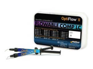 PacDent OptiFlow™ II, Flowable Composites, LC 4-pack: 4x 1.5 gm Syringes & 20 Blue Flo-Tips - A2
