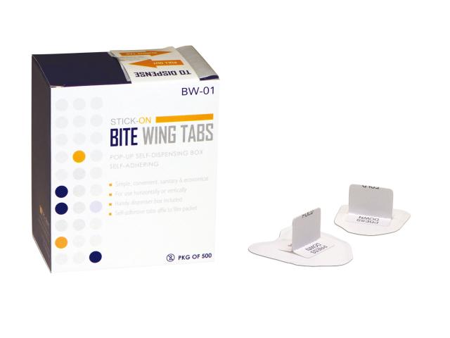 PacDent Bite Wing Tabs- Stick-on bite wing tabs, 500/box