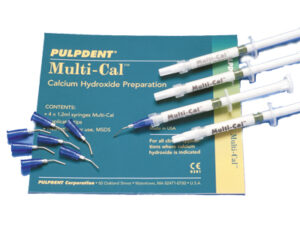 Pulpdent Multi-Cal Calcium Hydroxide Paste 4x 1.2ml Multi-Cal + 8 Bent Tips