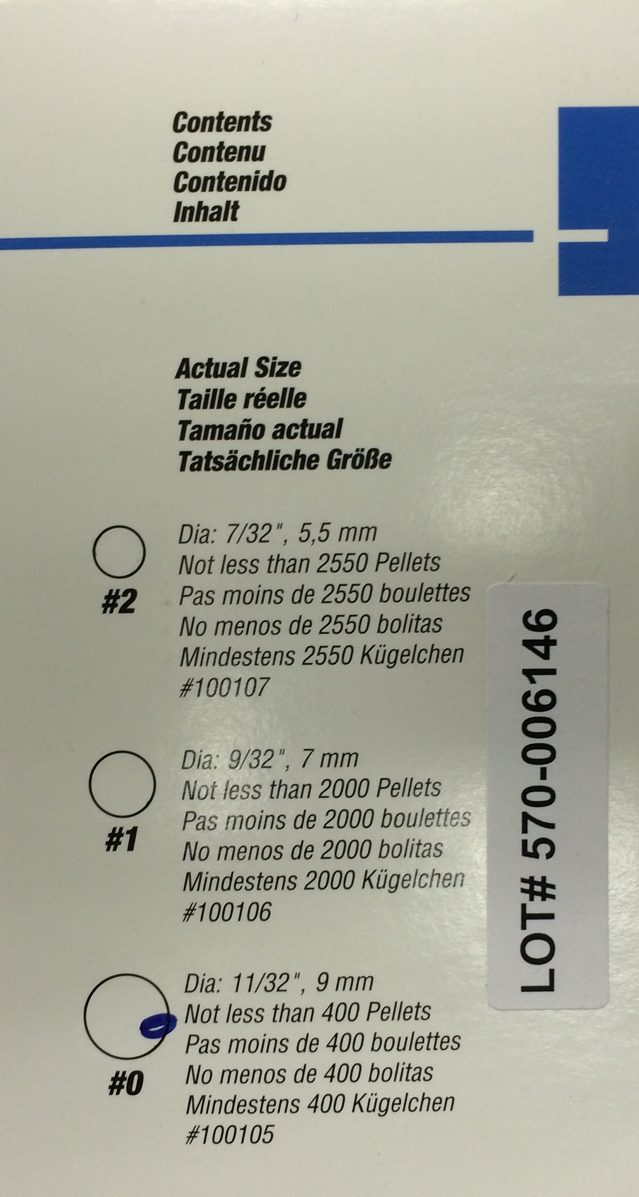 Richmond Cotton Pellets, Size 0, 11/32" Dia, 400/bx