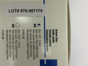 Richmond Cotton Pellets, Size 4, 1/8" Dia, 3000/bx