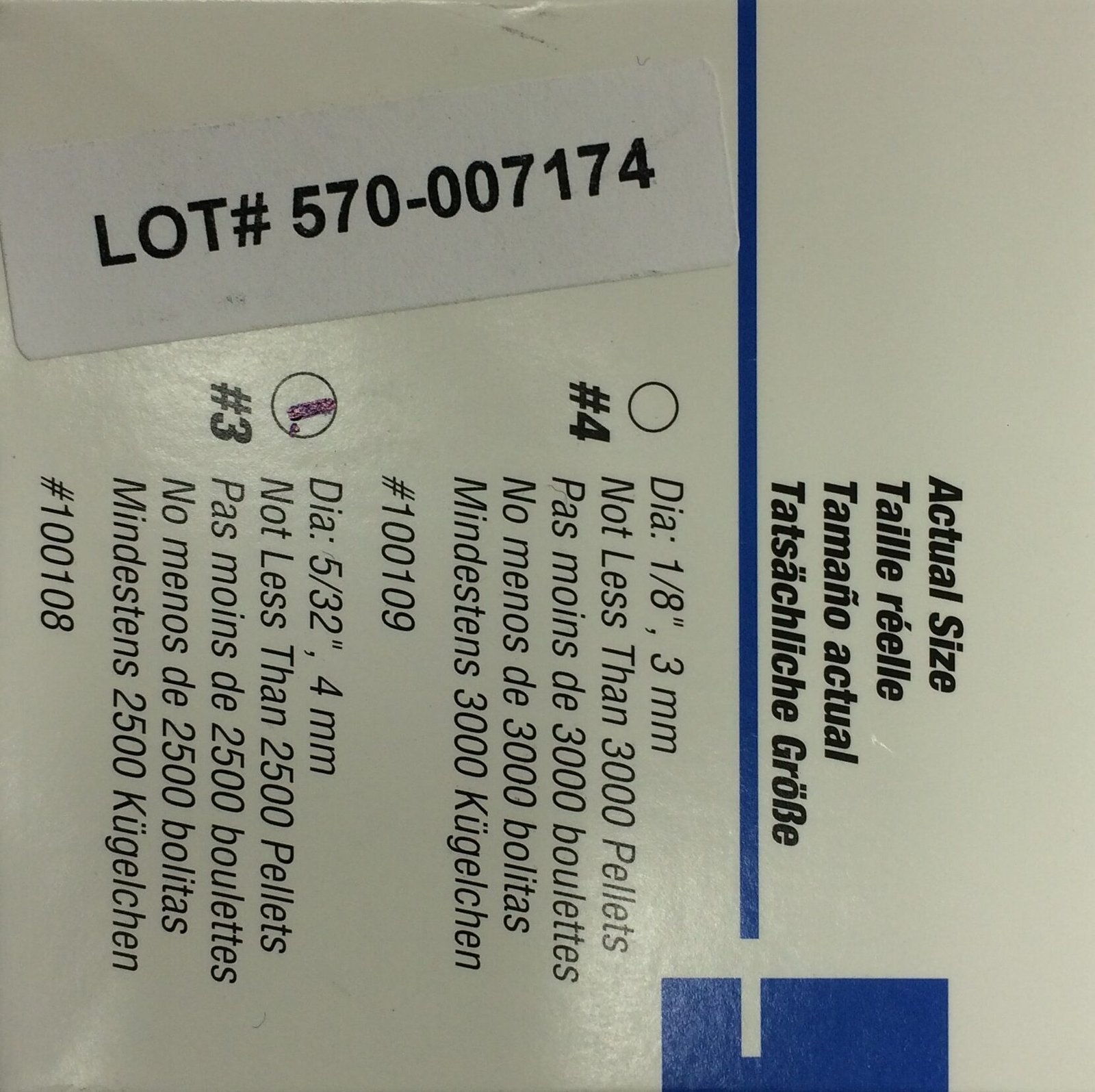 Richmond Cotton Pellets, Size 3, 5/32" Dia, 2500/bx