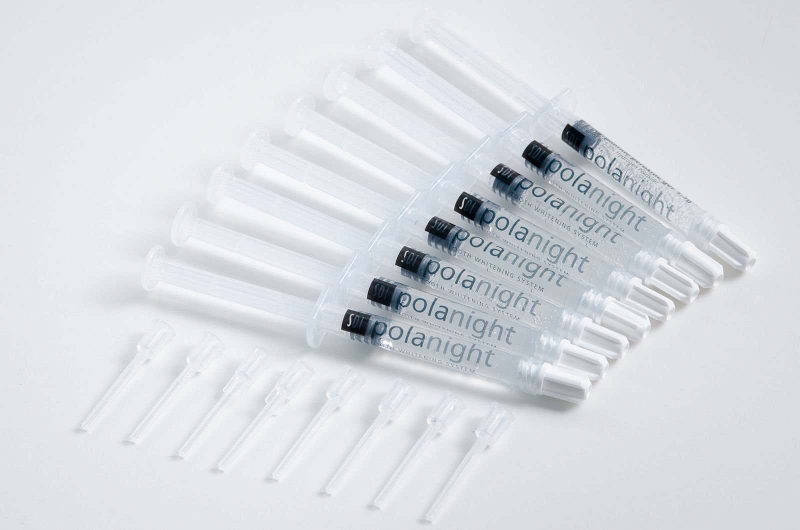 SDI Pola Night 8-syringe 10% (1.3g/syringe) - Polanight Whitening material + 8 Tips