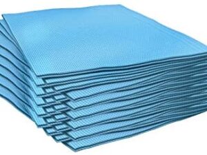 Safe-Dent- Patient Bibs, 2 ply tissue/1 ply plastic, 13"x 18",  BLUE,  500 pcs box