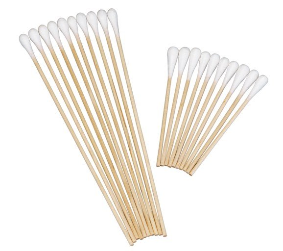 Safe-Dent- 3" Cotton Tipped Applicators, Single Tipped,  Wood Shaft,  Non Sterile, 100 PCS