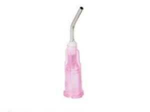 Safe-Dent- PRE BENT FLOW TIPS (ETCH TIPS), 18 gauge, 100/ pcs plastic bag- PINK