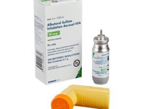 Sandoz, Albuterol Sulfate, 90 mcg, Aerosol Metered-Dose Inhaler, 6.7 Grams, 200 Doses, Emergency Kit Medication