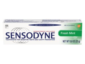 Sensodyne® Fresh Mint Toothpaste for Sensitive Teeth and Cavity Prevention, 0.8 oz