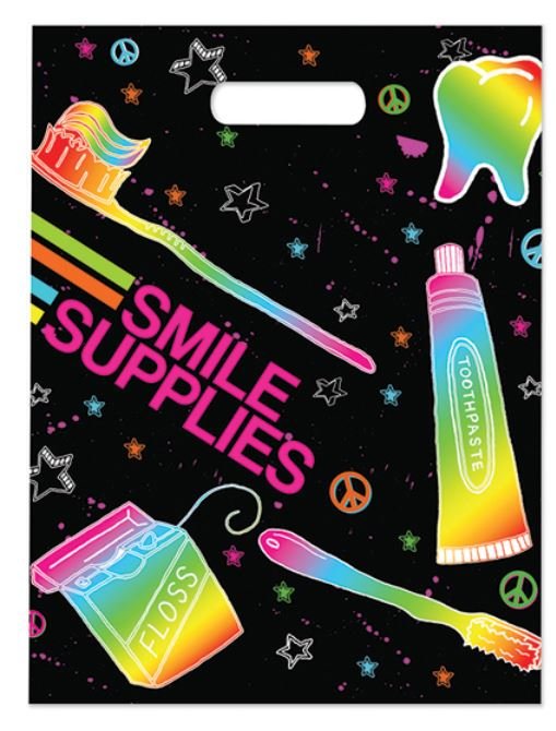 Sherman Dental NEON DOODLE FULL COLOR BAG 9" x 13"