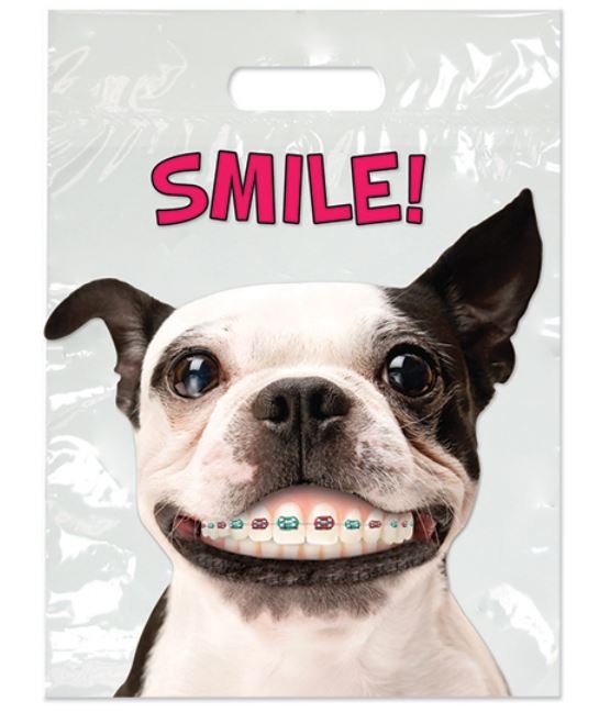 Sherman Dental DOG WITH BRACES FULL COLOR BAG 9" x 13"
