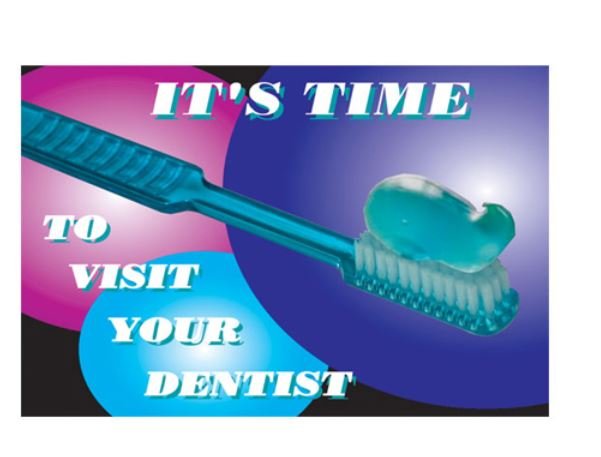 Sherman Dental IT'S TIME TO VISIT POSTCARD 4-UP