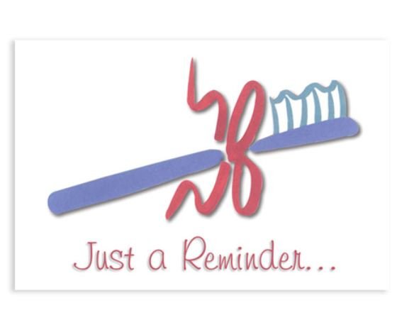 Sherman Dental JUST A REMINDER POSTCARD 4-UP