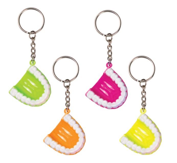 Sherman Dental 1.5" NEON TOOTH KEYCHAIN